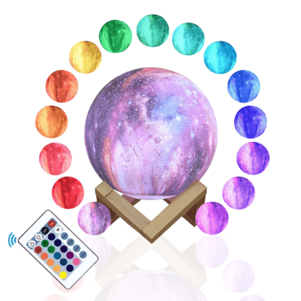 Luminária Lua 3D com controle - Planet Lamp™
