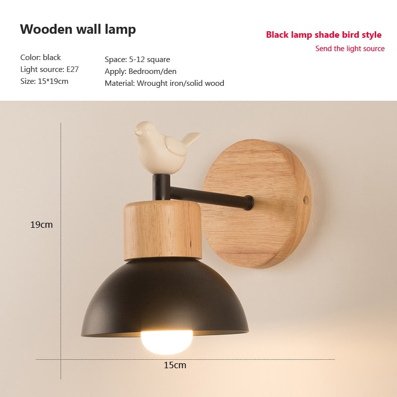 Luminária de parede criativa para Iluminação Home Decor - Arandela Pássaro