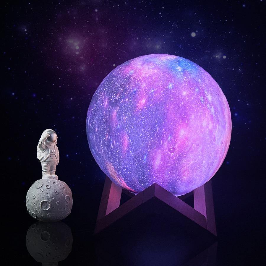 Luminária Lua 3D com controle - Planet Lamp™